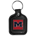 Mississippi Rebels Square Leatherette Key Chain